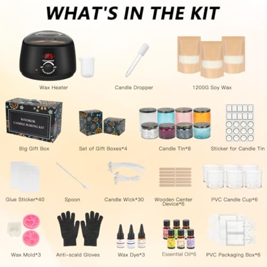 Candle Making Kit, Scented Can – обзор и цена Candle Making Kit For Adults