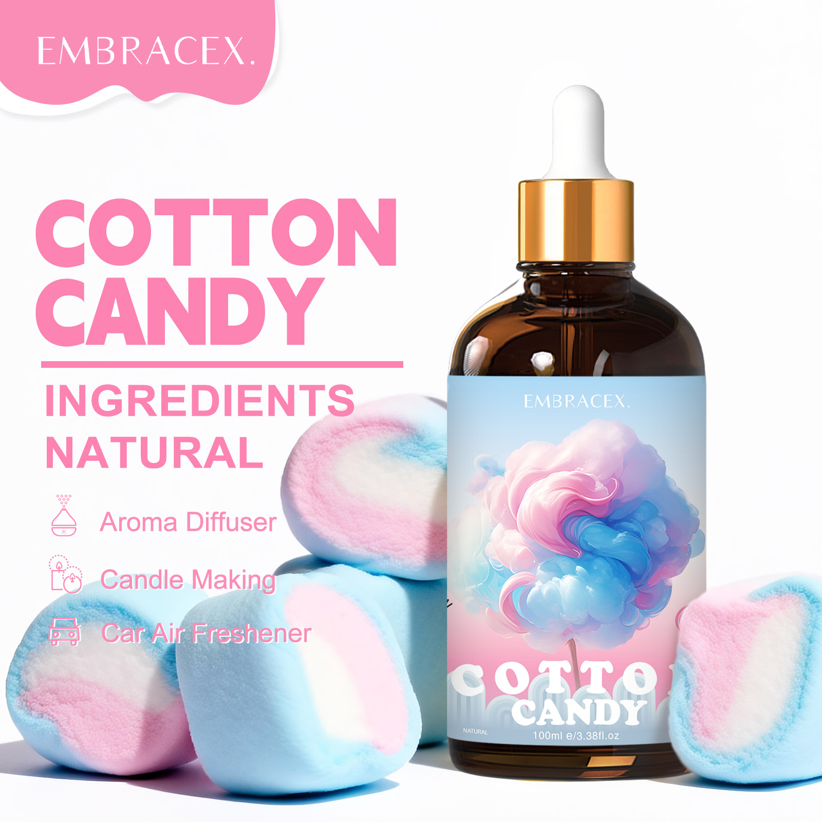 100ml Cotton Candy Essential O – обзор и цена Candle Making Oils