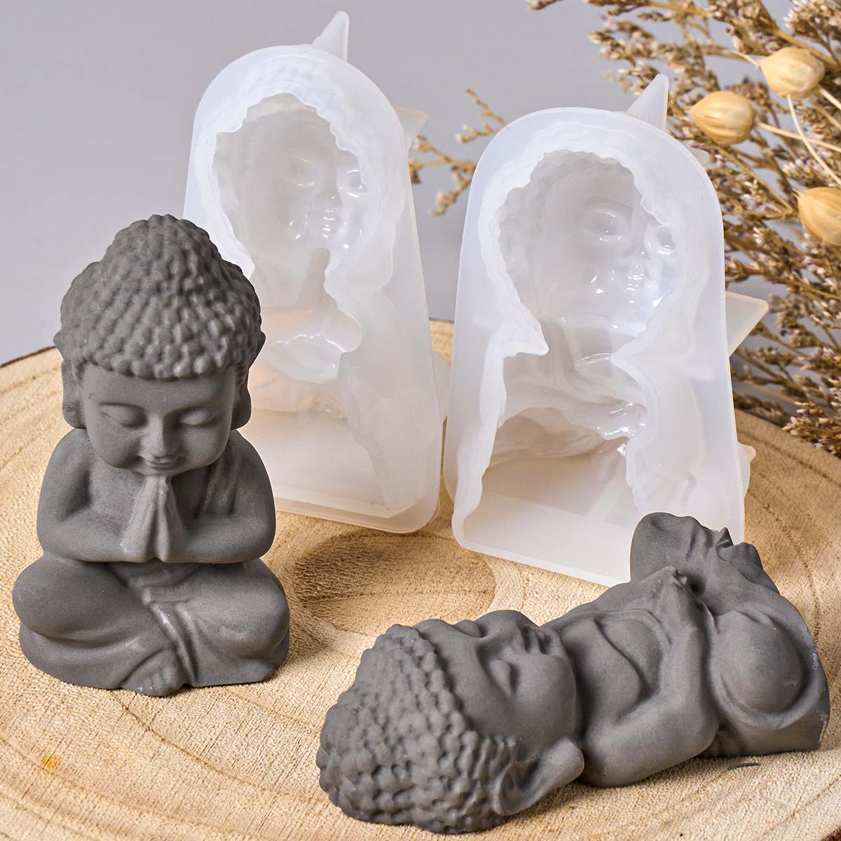 3D Buddha Silicone Candle Mold – обзор и цена Candle Making Process