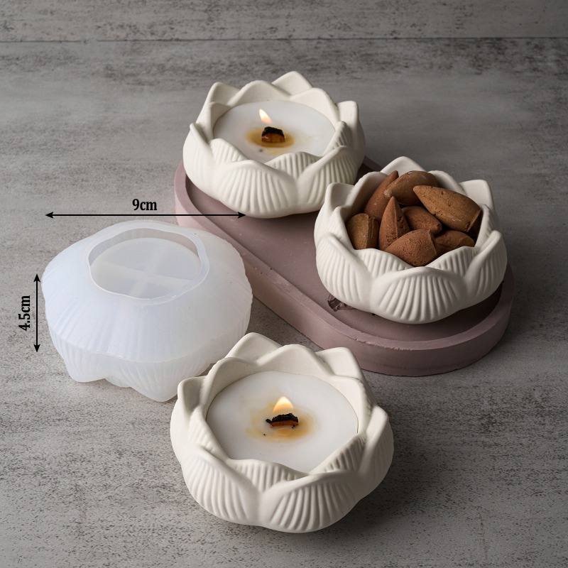 3D Lotus Candle Holder Silicon – обзор и цена Candle Making Process