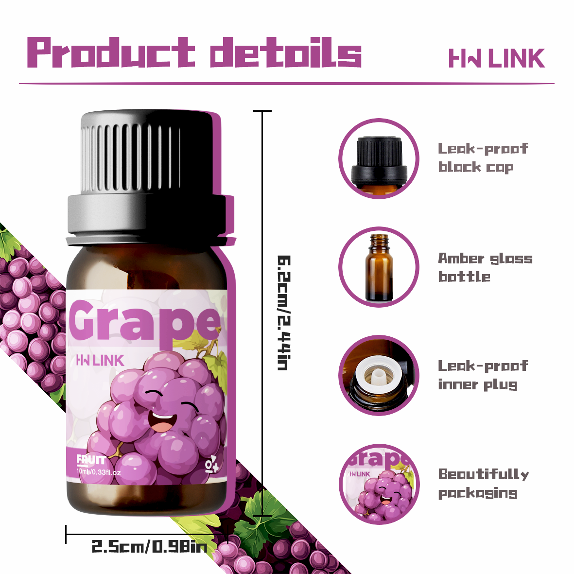 Grape Essential Oil 10ml Perfu – обзор и цена Candle Making Oils