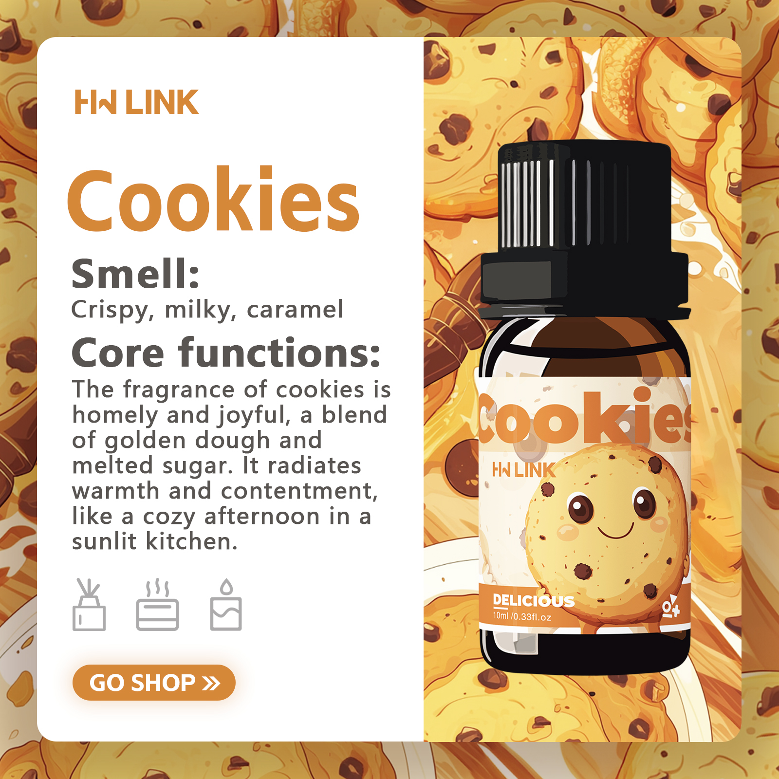 10ml Cookies Essential Oils Pe – обзор и цена Candle Making Oils