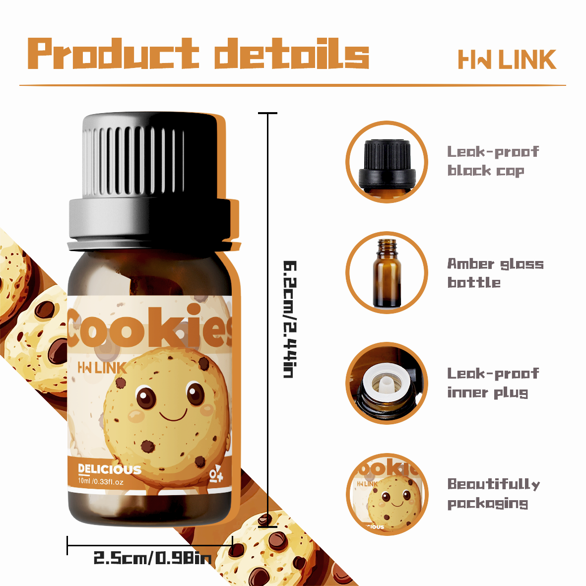 10ml Cookies Essential Oils Pe – обзор и цена Candle Making Oils