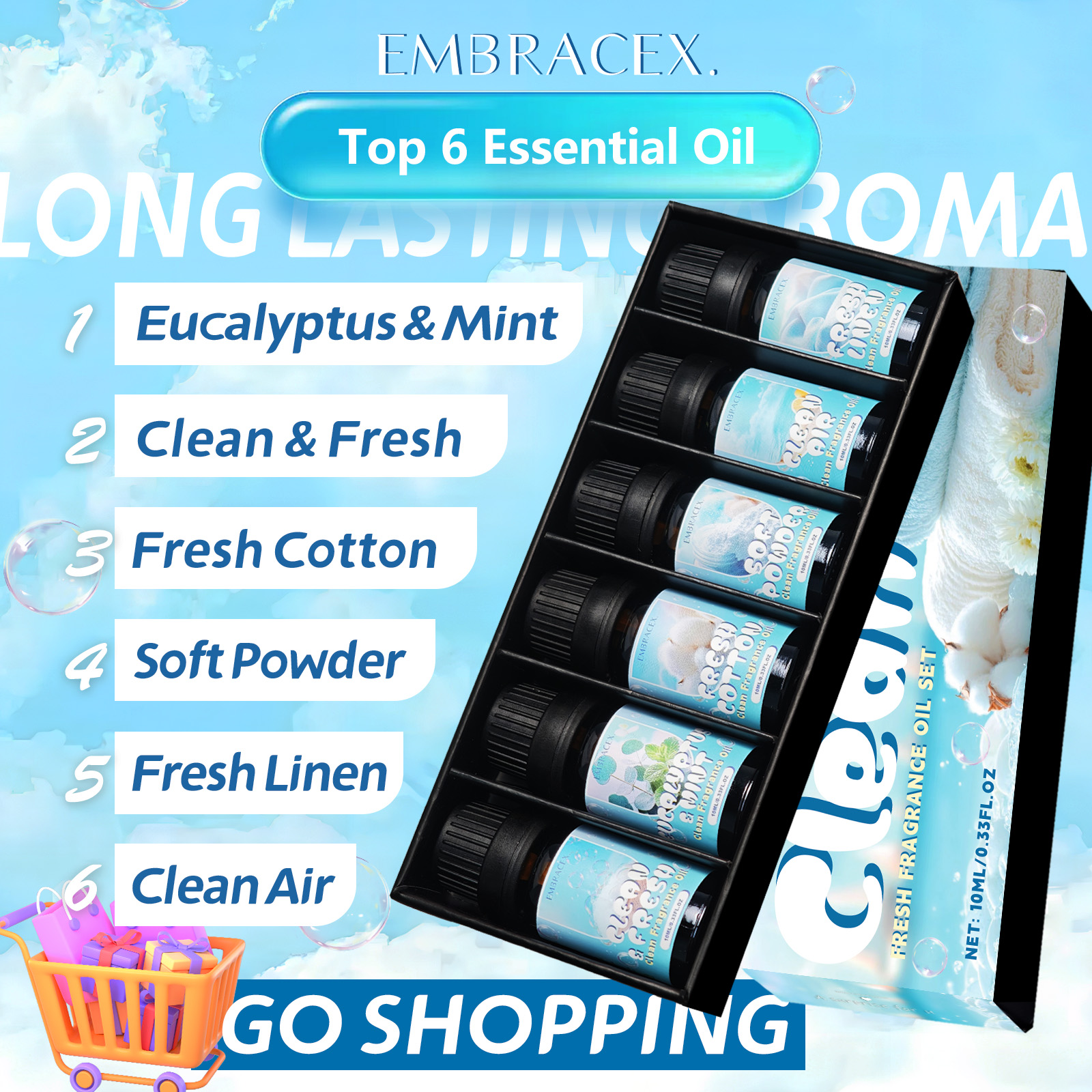 10ml Clean Air Essential Oil L – обзор и цена Candle Making Oils
