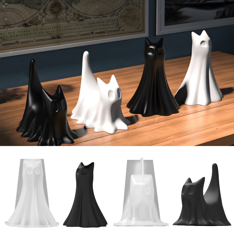 Ghost Cat Halloween Desktop Or – обзор и цена Candle Making Items