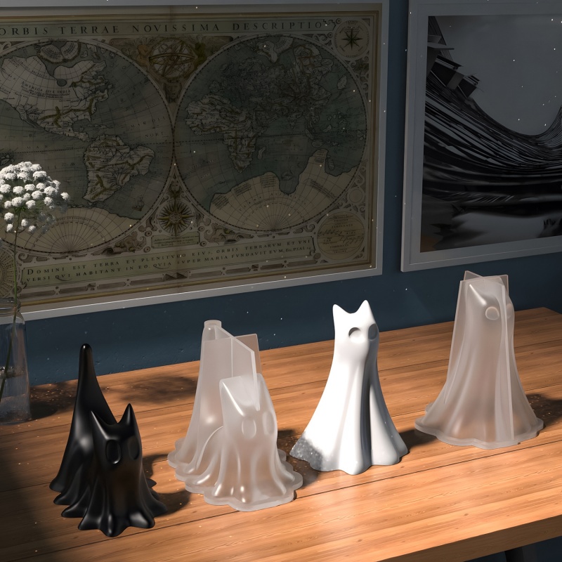 Ghost Cat Halloween Desktop Or – обзор и цена Candle Making Items