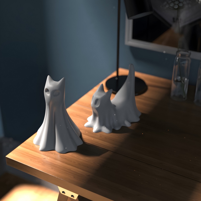 Ghost Cat Halloween Desktop Or – обзор и цена Candle Making Items