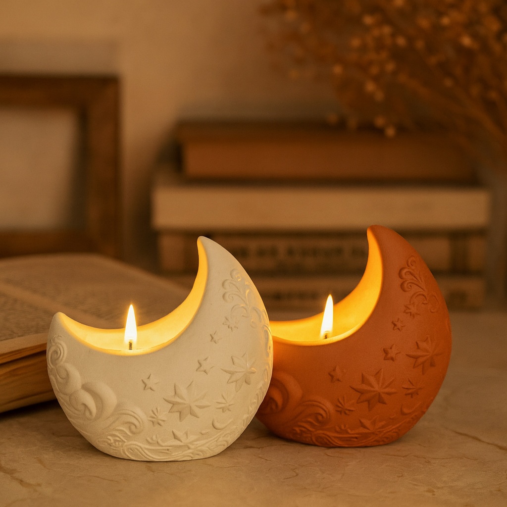 3d Relief Moon Gypsum Resin Mo – обзор и цена Candle Making Process