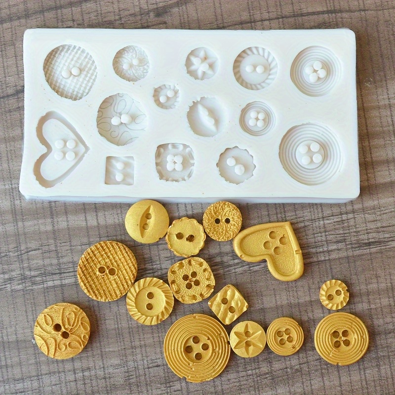 Buttons Shape Silicone Mold Si – обзор и цена Candle Making Accessories