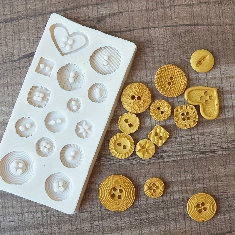 Buttons Shape Silicone Mold Si – обзор и цена Candle Making Accessories