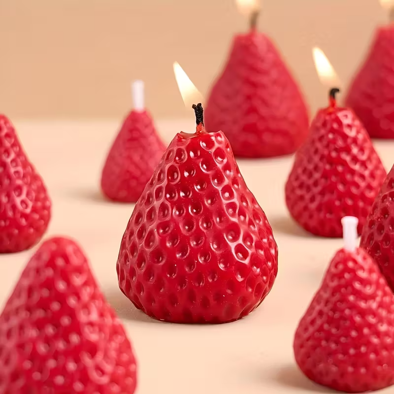 Strawberry Silicone Candle Mol – обзор и цена Candle Making Items