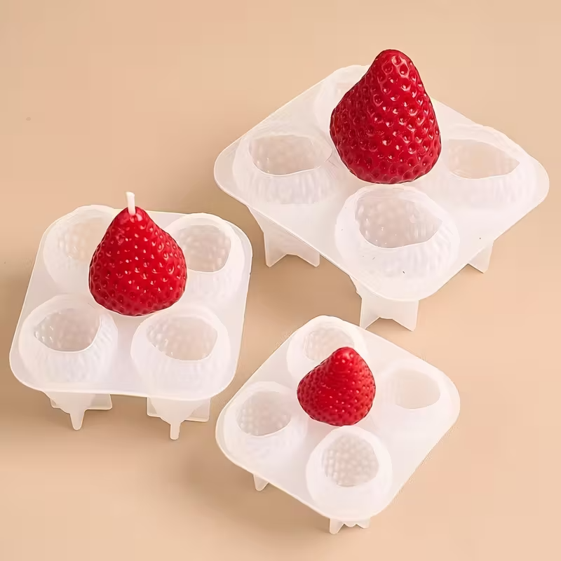 Strawberry Silicone Candle Mol – обзор и цена Candle Making Items