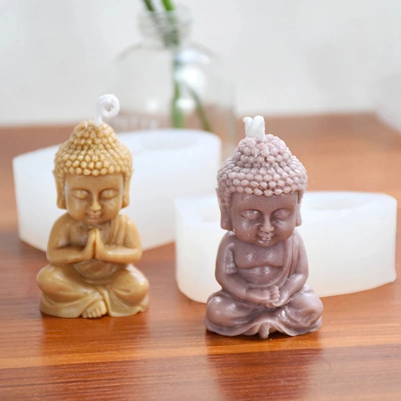 3D Buddha Silicone Candle Mold – обзор и цена Candle Making Process