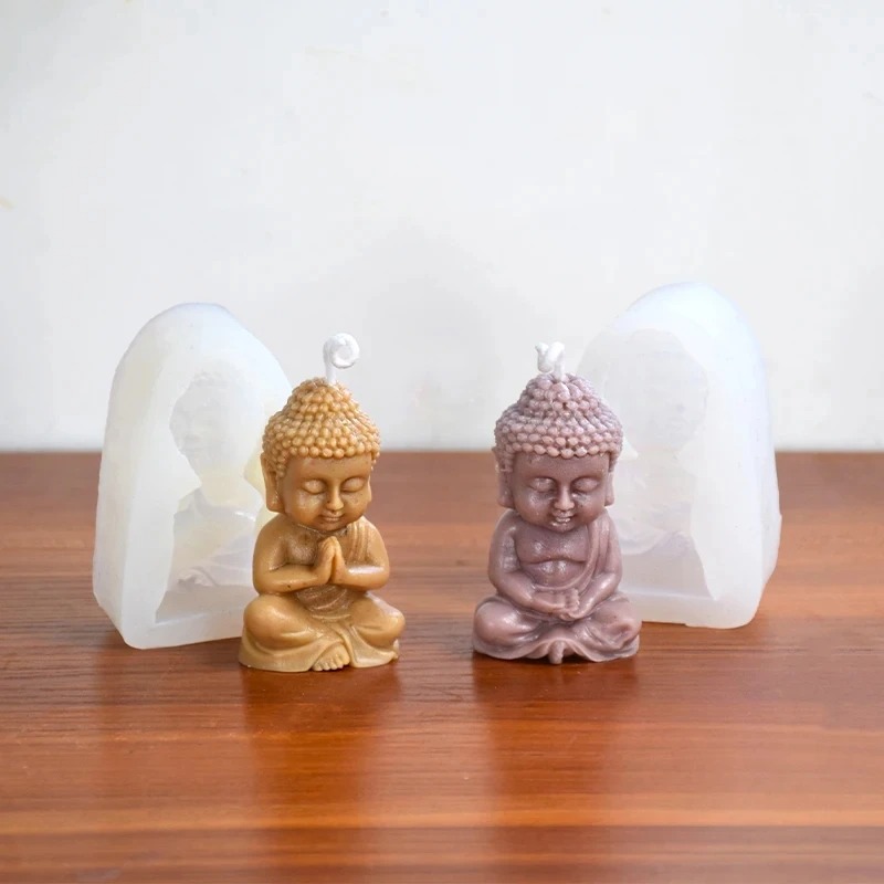 3D Buddha Silicone Candle Mold – обзор и цена Candle Making Process