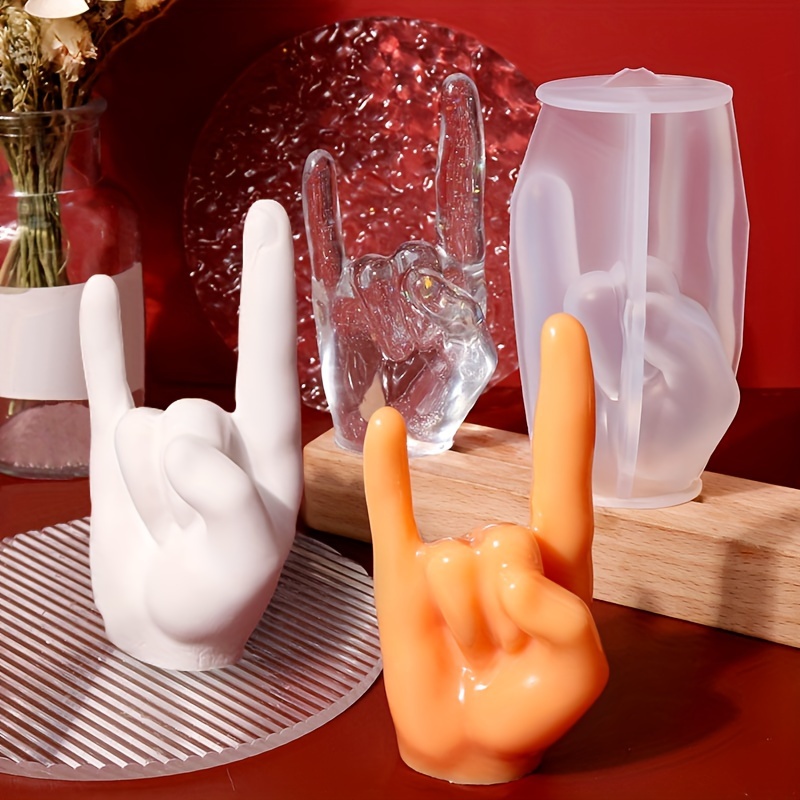 1pc Large Rock Gesture Silicon – обзор и цена Candle Making Items