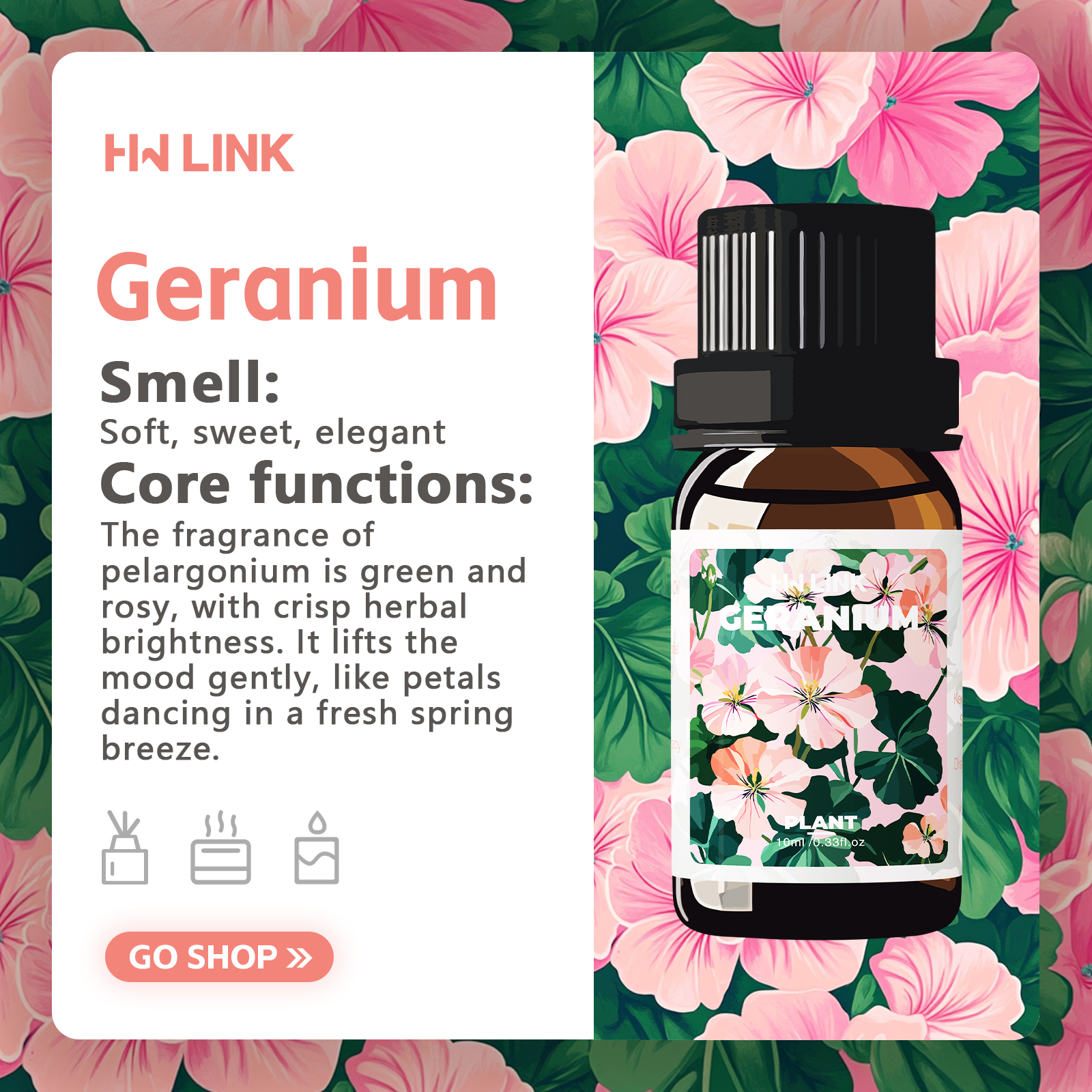 Geranium Essential Oil 10ml 10 – обзор и цена Candle Making Oils