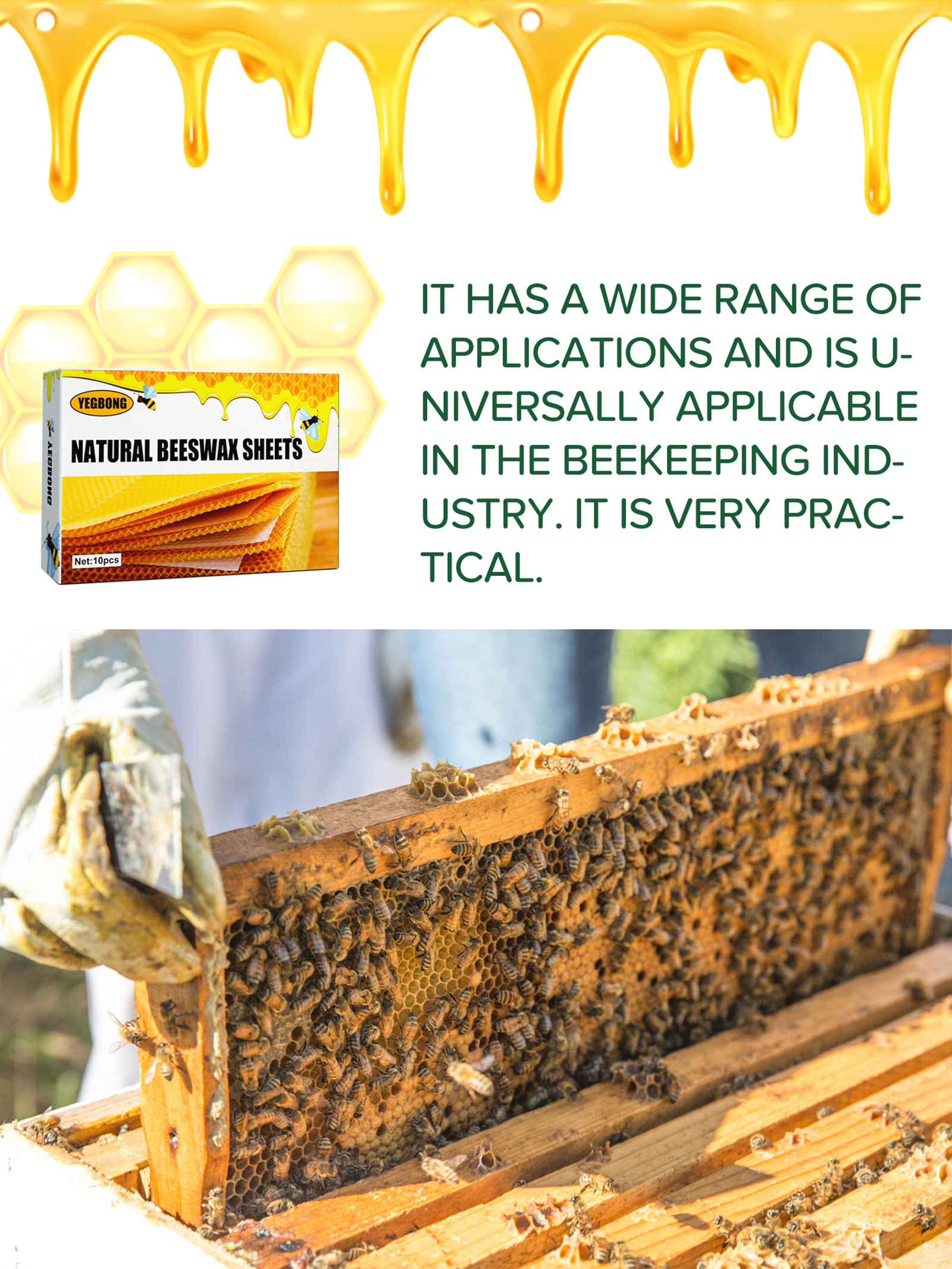 10Pcs Natural Honeycomb Bee Wa – обзор и цена Candle Making Accessories