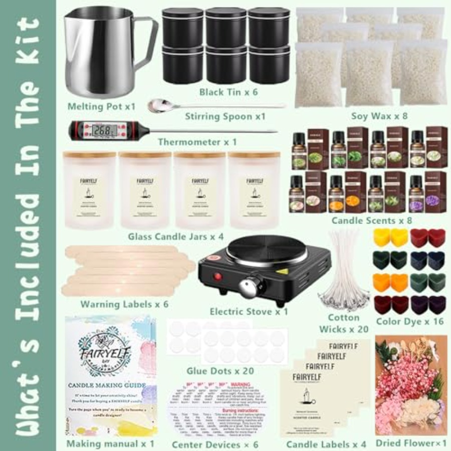 Premium Candle Making Kit with – обзор и цена Candle Making Kit For Adults