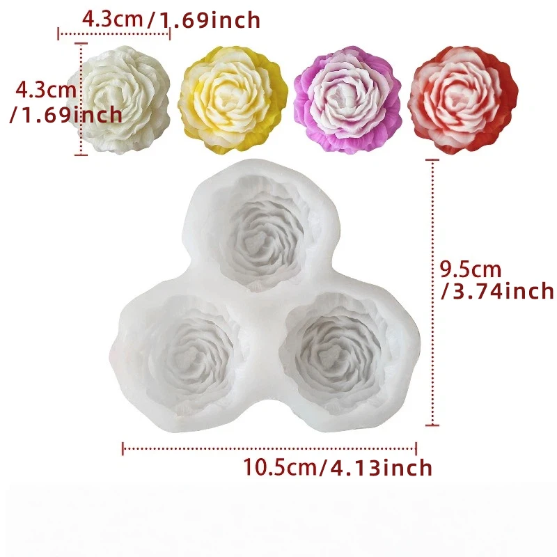 Peony Flower Candle Silicone M – обзор и цена Candle Making Accessories